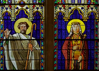 Window Depicting Royal Saints: Saint Denis and Saint Clothilde